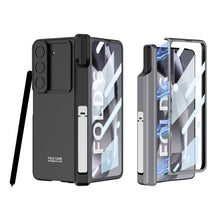 Carregar imagem no visualizador da galeria, Magnetic Hinge Pen Box Shockproof Phone Case With Screen Protector & Lens Slide Protector For Galaxy Z Fold 6/5/4
