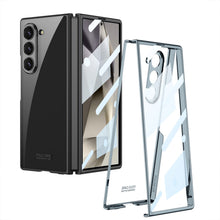 Carregar imagem no visualizador da galeria, Transparent Electroplating Shockproof Phone Case With Back Screen Protector For Samsung Galaxy Z Fold 6