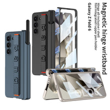 Carregar imagem no visualizador da galeria, Magnetic Hinge Pen Box Shockproof Phone Case With Screen Protector & Wristband For Samsung Galaxy Z Fold6