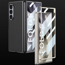 Cargar imagen en el visor de la galería, Electroplating Leather Shockproof Phone Case With Screen Protector For Galaxy Z Fold6