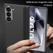 Carregar imagem no visualizador da galeria, Luxury Magnetic Hinge Carbon Fiber Shockproof Phone Case For Samsung Galaxy Z Fold6