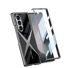 Carregar imagem no visualizador da galeria, Luxury Leather Shockproof Electroplating Phone Case With Back Screen Protector For Samsung Galaxy Z Fold6