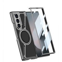 Load image into Gallery viewer, Electroplating Leather Shockproof Phone Case With Screen Protector For Galaxy Z Fold 7/6