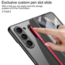 Carregar imagem no visualizador da galeria, Transparent Electroplating Protective Phone Case With Pen Tray Shell and Film For Samsung Galaxy Z Fold6