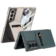 Carregar imagem no visualizador da galeria, Leather Card Holder Shockproof Phone Case With Screen Protector For Samsung Galaxy Z Fold6