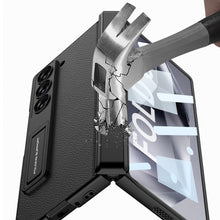 Load image into Gallery viewer, Magnetic Hinge Bracket Shockproof Leather Phone Case With Back Screen Protector For Samsung Galaxy Z Fold6