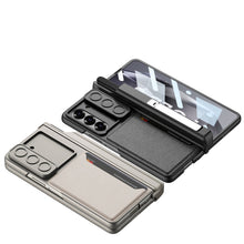 Carregar imagem no visualizador da galeria, Magnetic Hinge Pen Box Lens Slide Protector Shockproof Phone Case With Screen Protector & Card Holder For Samsung Galaxy Z Fold 6
