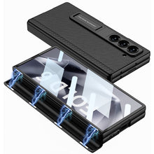 Load image into Gallery viewer, Magnetic Hinge Bracket Shockproof Leather Phone Case With Back Screen Protector For Samsung Galaxy Z Fold6