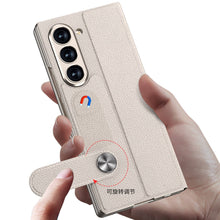 Carregar imagem no visualizador da galeria, Luxurious Leather Cover Shockproof Phone Case With Screen Protector and Pen Slot For Samsung Galaxy Z Fold6