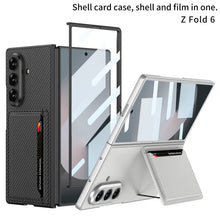 Load image into Gallery viewer, Business-style Leather Card Holderr Phone Case With Back Screen Film For Galaxy Z Fold 7/6/5