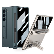 Load image into Gallery viewer, Magnetic Hinge Pen Slot Hidden Bracket All-included Case With Back Screen Protector For Galaxy Z Fold 7/6/5/4/3