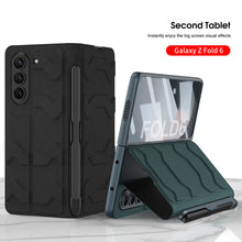 Carregar imagem no visualizador da galeria, Luxurious Leather Cover Shockproof Phone Case With Screen Protector and Pen Slot For Samsung Galaxy Z Fold6