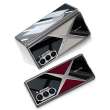 Carregar imagem no visualizador da galeria, Luxury Leather Shockproof Electroplating Phone Case With Back Screen Protector For Samsung Galaxy Z Fold6
