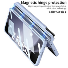 Load image into Gallery viewer, Magnetic Hinge Pen Slot Wristband Holder Phone Case With Back Screen Protector For Samsung Galaxy Z Fold5 Fold4 Fold3 - mycasety2023 Mycasety