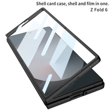 Load image into Gallery viewer, Business-style Leather Card Holderr Phone Case With Back Screen Film For Galaxy Z Fold 7/6/5