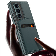 Carregar imagem no visualizador da galeria, Leather Card Holder Shockproof Phone Case With Screen Protector For Samsung Galaxy Z Fold6