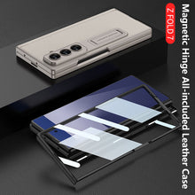 Load image into Gallery viewer, Magnetic Hinge Hidden Bracket All-included Leather Case With Back Screen Protector For Galaxy Z Fold 7/6/5