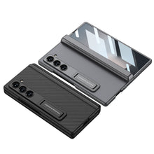 Carregar imagem no visualizador da galeria, Luxury Leather Shockproof Phone Case With Back Screen Protector For Samsung Galaxy Z Fold6