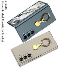 Cargar imagen en el visor de la galería, Luxury Shockproof Phone Case With Gold Ring Holder For Samsung Galaxy Z Fold 6