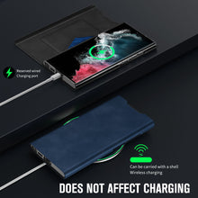 Load image into Gallery viewer, Card Holder Magnetic Anti-Fall Protective Leather Case With Pen Slot Phone Case For Samsung Galaxy - Mycasety Mycasety