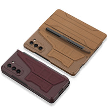 Carregar imagem no visualizador da galeria, Luxurious Suede Cover Shockproof Phone Case With Screen Protector and Pen Slot For Samsung Galaxy Z Fold6