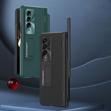 Load image into Gallery viewer, Central Axis With Pen Folding Anti-Fall Shell Film Integrated Leather Phone Case For Samsung Galaxy fold4 fold3 5G - Mycasety Mycasety