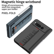 Load image into Gallery viewer, Magnetic Folding All-inclusive Leather Wristband Case With Tempered Film For Google Pixel Fold With Damped Folding Bracket - mycasety2023 Mycasety