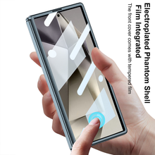 Carregar imagem no visualizador da galeria, Transparent Electroplating Shockproof Phone Case With Back Screen Protector For Samsung Galaxy Z Fold 6
