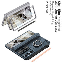 Cargar imagen en el visor de la galería, Armor Shockproof Ring Holder Pen Box Phone Case With Screen Protector For Samsung Galaxy Z Fold6