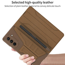 Carregar imagem no visualizador da galeria, Luxurious Suede Cover Shockproof Phone Case With Screen Protector and Pen Slot For Samsung Galaxy Z Fold6