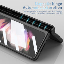 Load image into Gallery viewer, Luxury Magnetic Hinge Pen Holder Full Protection Case For Samsung Galaxy Z Fold3 Fold4 5G With Tempered Glass Film - Mycasety Mycasety