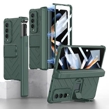 Load image into Gallery viewer, Magnetic Armor All-included Slide Pen Case With Back Screen Glass Hinge Holder Phone Cover For Samsung Galaxy Z Fold3 Fold4 Fold5 - Mycasety Mycasety