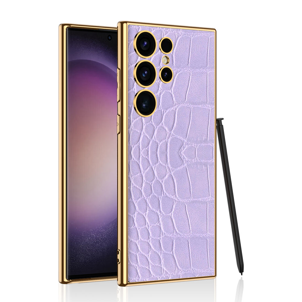 Electroplated Leather Soft Case For Samsung Galaxy S24Ultra S24Plus S24