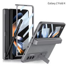 Load image into Gallery viewer, Full Protect Magnetic Hinge Case For Galaxy Z Fold4 5G With Made-in S Pen Slot & Tempered Film Stand - Mycasety Mycasety