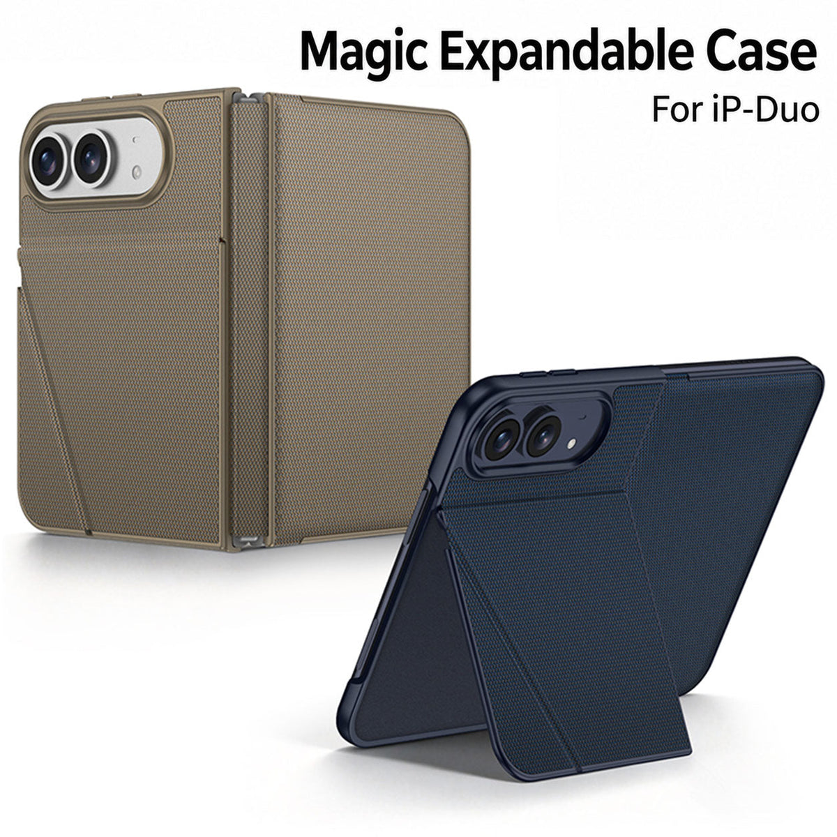 iPhone Duo | Magnetic Flip Phone Case with Expandable Cover & Built-in Folding Stand | 50% OFF