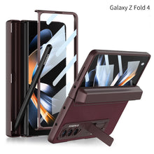 Load image into Gallery viewer, Full Protect Magnetic Hinge Case For Galaxy Z Fold4 5G With Made-in S Pen Slot & Tempered Film Stand - Mycasety Mycasety