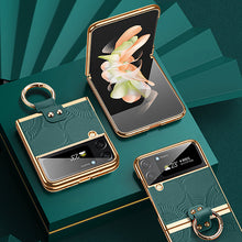 Load image into Gallery viewer, Genuine Leather Folding Phone Case For Samsung Galaxy Z Flip 5/4/3 - Mycasety Mycasety
