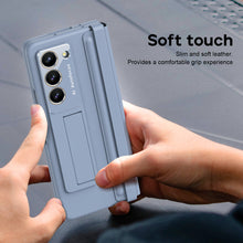 Load image into Gallery viewer, Anti-fall Protective Leather Phone Case With Invisible Bracket and Film For Samsung Galaxy Z Fold5 Fold4 - Mycasety Mycasety