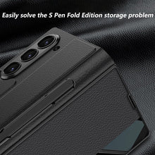 Load image into Gallery viewer, Luxurious Leather Cover Shockproof Phone Case With Screen Protector & Pen Slot For Galaxy Z Fold 6/7