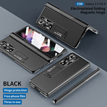 Load image into Gallery viewer, Electroplated Folding Magnetic Hinge Phone Case For Samsung Galaxy Z Fold3 Fold4 5G With Back Screen Protector - Mycasety Mycasety