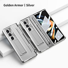 Load image into Gallery viewer, Armor Electroplated Anti-fall Protective Phone Case For Samsung Galaxy Z Fold3/4/5 With Back Screen Glass - Mycasety Mycasety