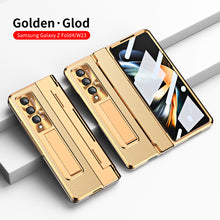 Load image into Gallery viewer, Armor Hinge Folding Magnetic Bracket Shell Case For Samsung Galaxy Z Fold3 Fold4 5G With S-Pen Slot & Stylus - Mycasety Mycasety