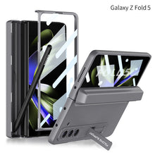 Load image into Gallery viewer, Magnetic Full Coverage Samsung Galaxy Z Fold 5 Case with Front Tempered Glass Protector and Hidden Pen Holder - Mycasety Mycasety