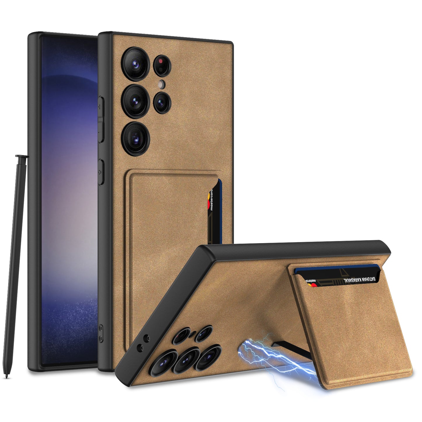 Leather Cardholder Case For Samsung S24Ultra S24Plus S24
