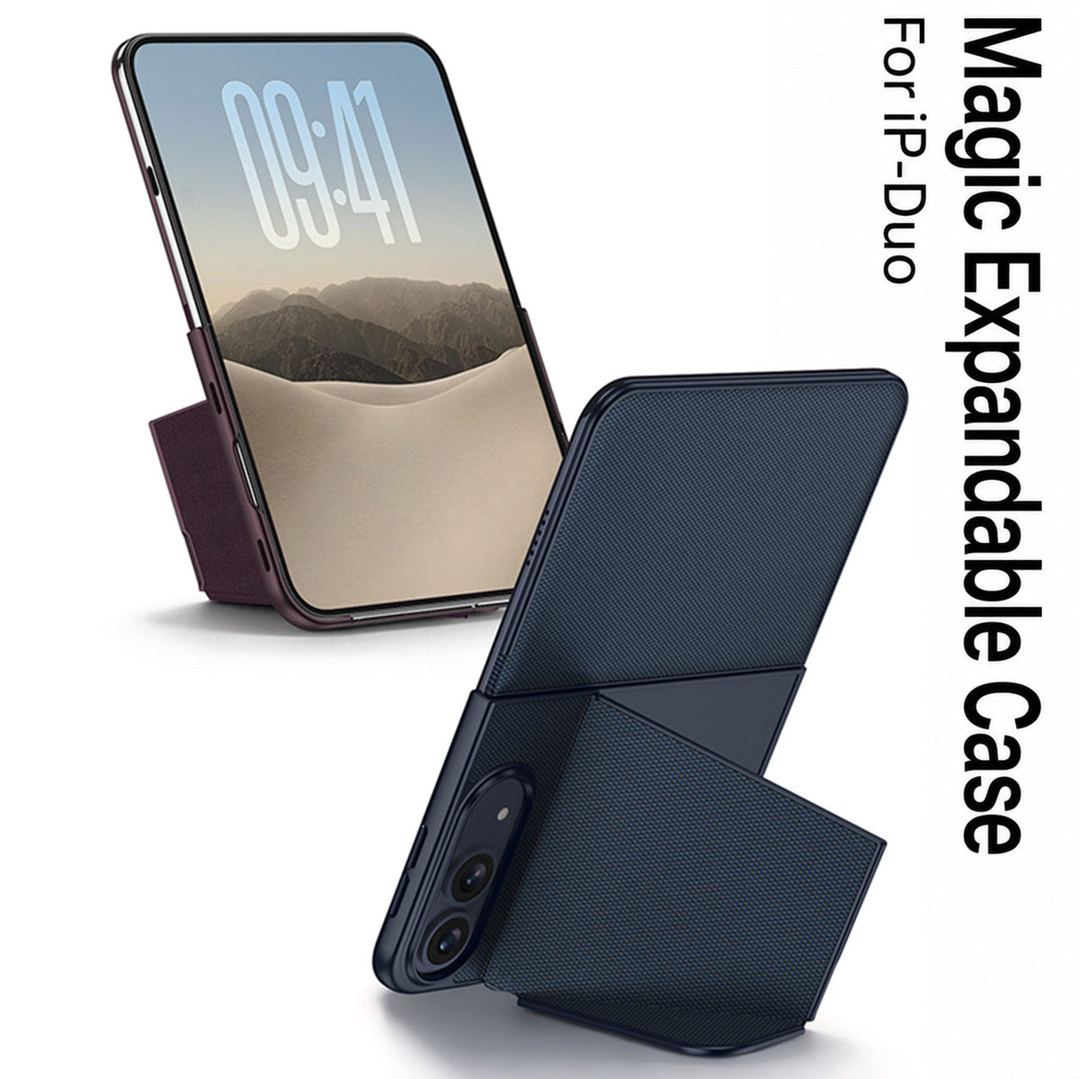 iPhone Duo | Magnetic Flip Phone Case with Expandable Cover & Built-in Folding Stand | 50% OFF
