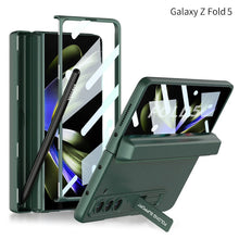 Load image into Gallery viewer, Magnetic Full Coverage Samsung Galaxy Z Fold 5 Case with Front Tempered Glass Protector and Hidden Pen Holder - Mycasety Mycasety