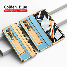 Load image into Gallery viewer, Armor Hinge Folding Magnetic Bracket Shell Case For Samsung Galaxy Z Fold3 Fold4 5G With S-Pen Slot & Stylus - Mycasety Mycasety