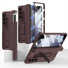 Load image into Gallery viewer, Armor All-included Magnetic Hinge Slide Pen Case Holder Phone Case With Back Screen Protector For Samsung Galaxy Z Fold3 Fold4 Fold5 - Mycasety Mycasety
