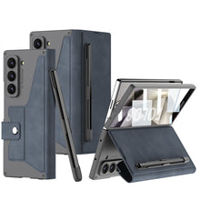 Carregar imagem no visualizador da galeria, Luxurious Suede Cover Shockproof Phone Case With Screen Protector and Pen Slot For Samsung Galaxy Z Fold6