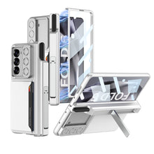 Carregar imagem no visualizador da galeria, Magnetic Hinge Pen Box Lens Slide Protector Shockproof Phone Case With Screen Protector & Card Holder For Samsung Galaxy Z Fold 6